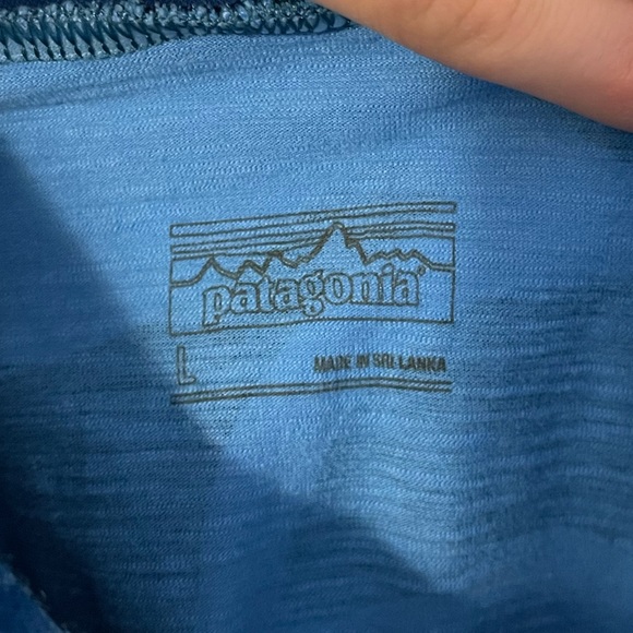 PATAGONIA BLUE FLORAL STRAPPY DRESS SIZE LARGE - Picture 2 of 4